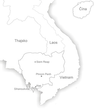 Kambodža - ok map
