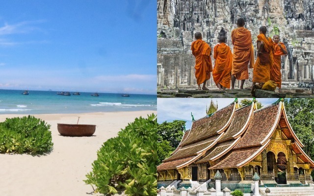 Indočínsky trojlístok, južný Vietnam, Kambodža & Laos
